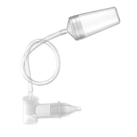 Aspirador nasal para bebés con punta de silicona blanda, Reer