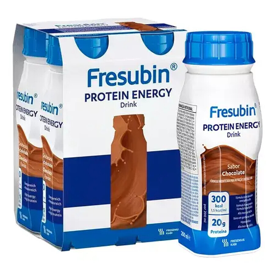 Fresubin Protein Energy con sabor a chocolate, 4 x 200 ml, Fresenius Kabi