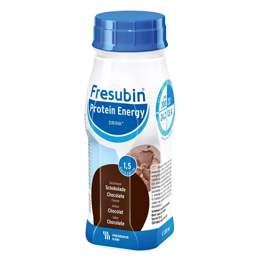 Fresubin Protein Energy con sabor a chocolate, 4 x 200 ml, Fresenius Kabi