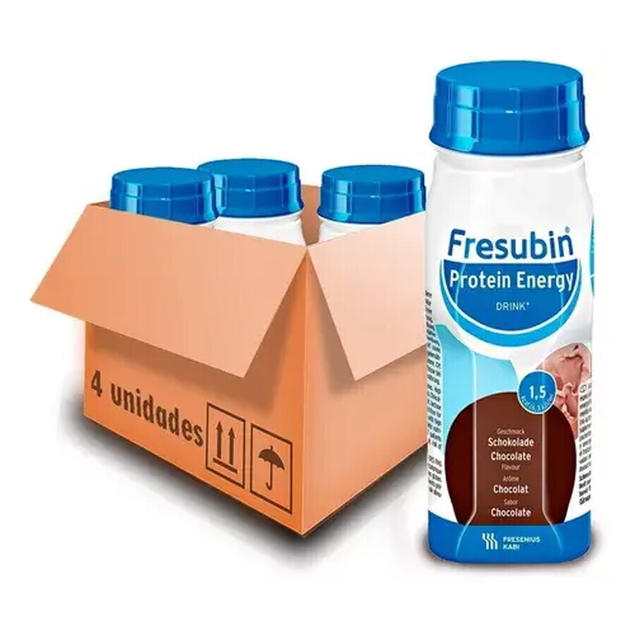 Fresubin Protein Energy con sabor a chocolate, 4 x 200 ml, Fresenius Kabi