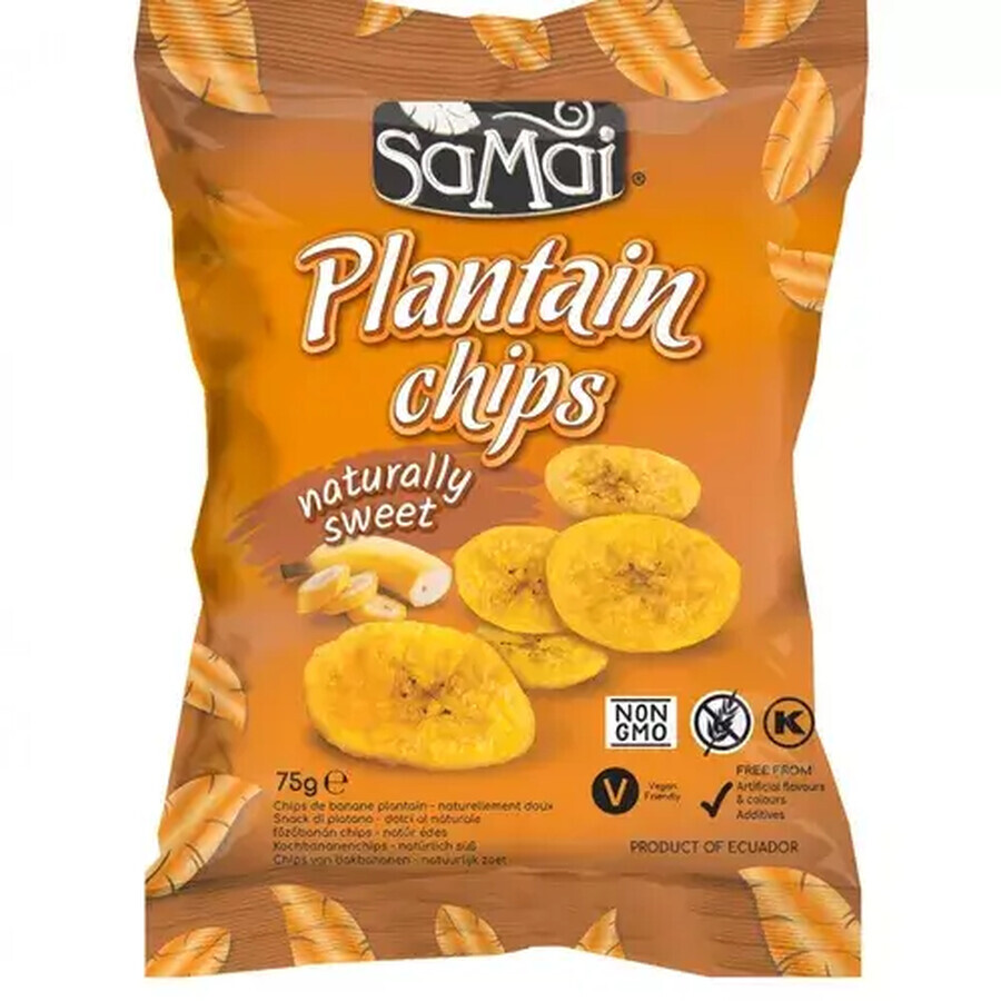 Patatas fritas de plátano, 75 g, SaMai