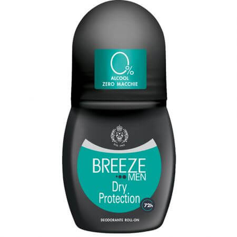 Deodorant Roll On für Männer Trockenschutz, 50 ml, Breeze