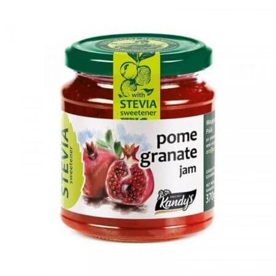 Stevia-gesüßte Granatapfelmarmelade, 370 g, Kandy's