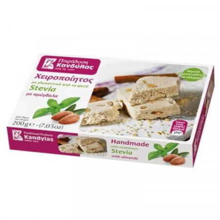 Halva con mandorle dolcificate con Stevia, 200 g, Kandylas