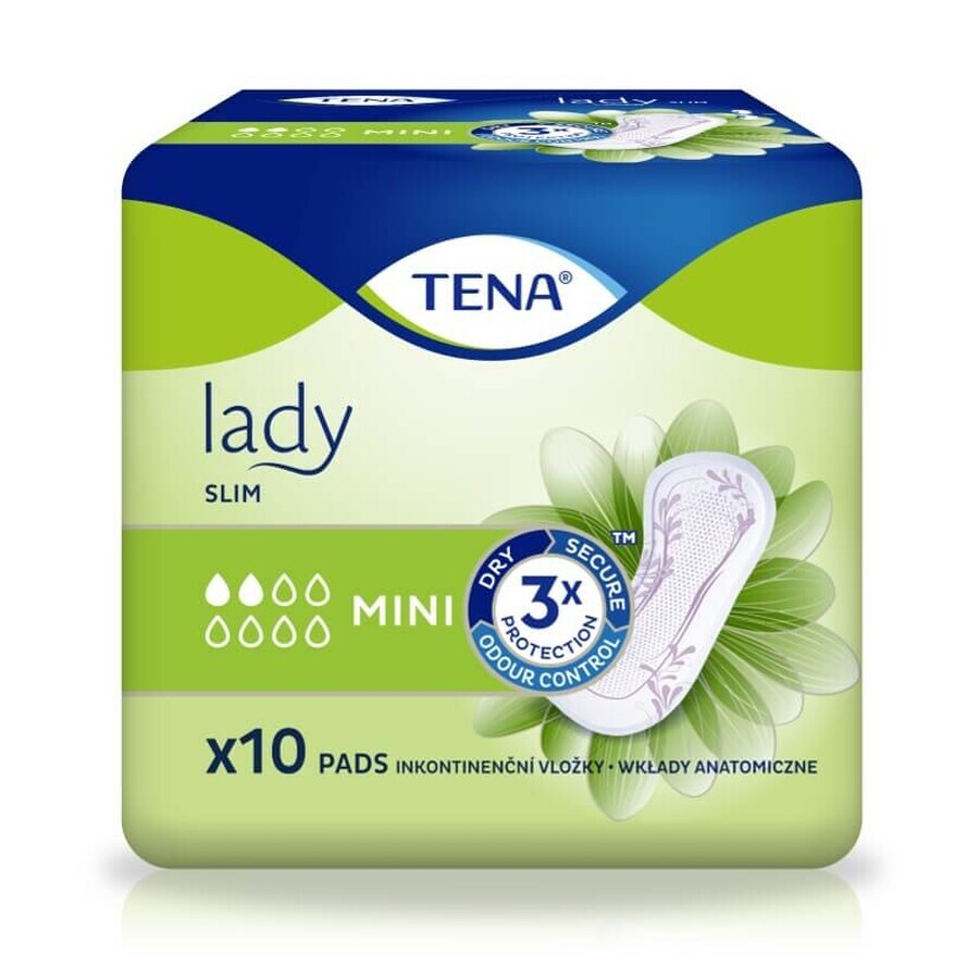 Absorberend kompres Lady Slim Mini (757148), 10 stuks, Tena