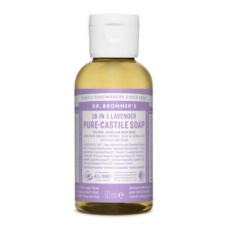 Castilia Travel Magic Flüssigseife 18 in 1 mit Lavendel, 60 ml, Dr. Bronner's