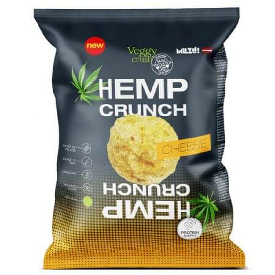 Hemp Crunch organic cheese-flavoured protein snack, 100 g, Veggy Crush