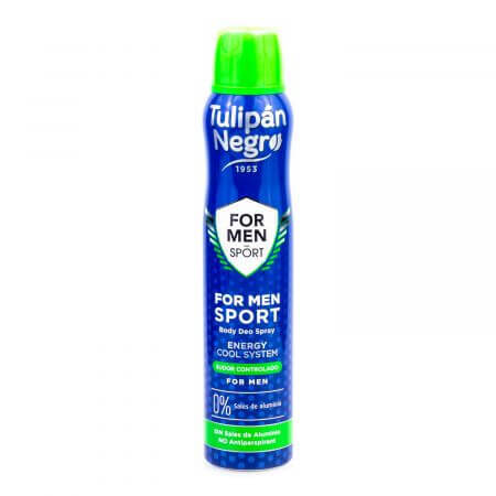 Sport Negro Spray para hombre, 200 ml, Tulipán