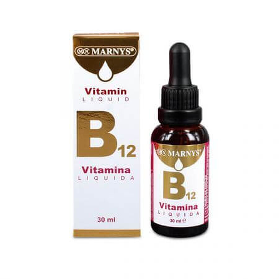 Vitamina B12 Líquida, Ciancobalamina 2,5 mcg, 30 ml, Marnys