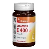 Vitamina E natural, 400 UI, 60 cápsulas, Vitaking