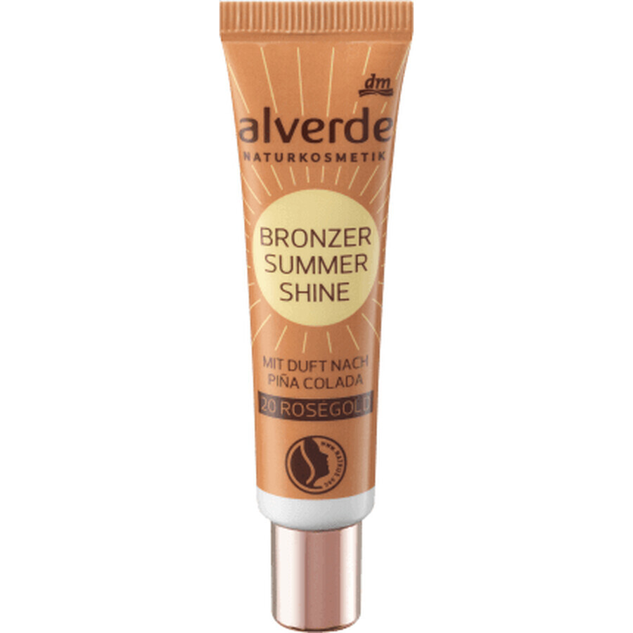 Alverde Naturkosmetik Bronceador Líquido Brillo de Verano - Nº 20 Rosegold, 15 ml