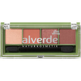 Alverde Naturkosmetik Paletă fard de pleoape quattro 95 Burgundy Red, 4,4 g