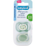 Babylove Chupete anatómico de silicona 0-6 meses, 2 piezas