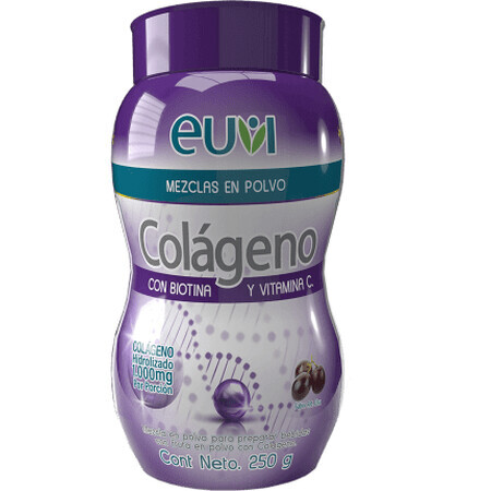 Euvi Colágeno con biotina y vitamina C, 250 g