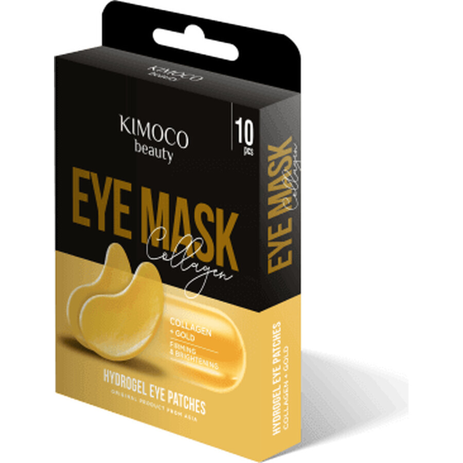 Kimoco Illuminating eye patches with collagen and gold particles, 10 pcs