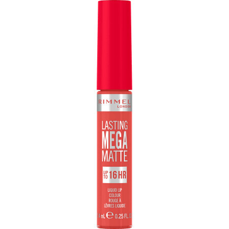 Rimmel London Barra de Labios Líquida Duradera Mega Mate nº 600 CORAL SASS, 1 ud.