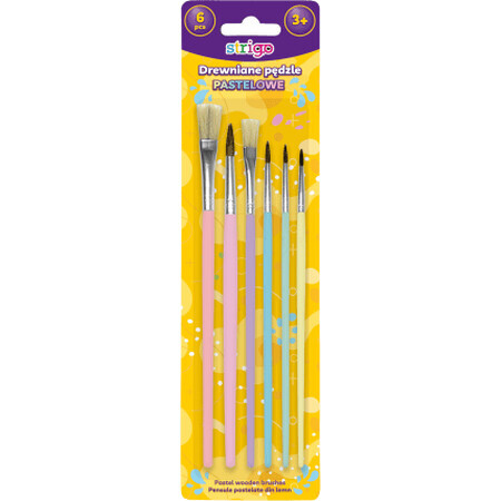 Pinceles pastel Strigo Pas, 6 piezas