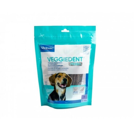 Sticks dentales para perros de 10-30 kg Veggiedent Fr3sh M, 15 sticks, Virbac