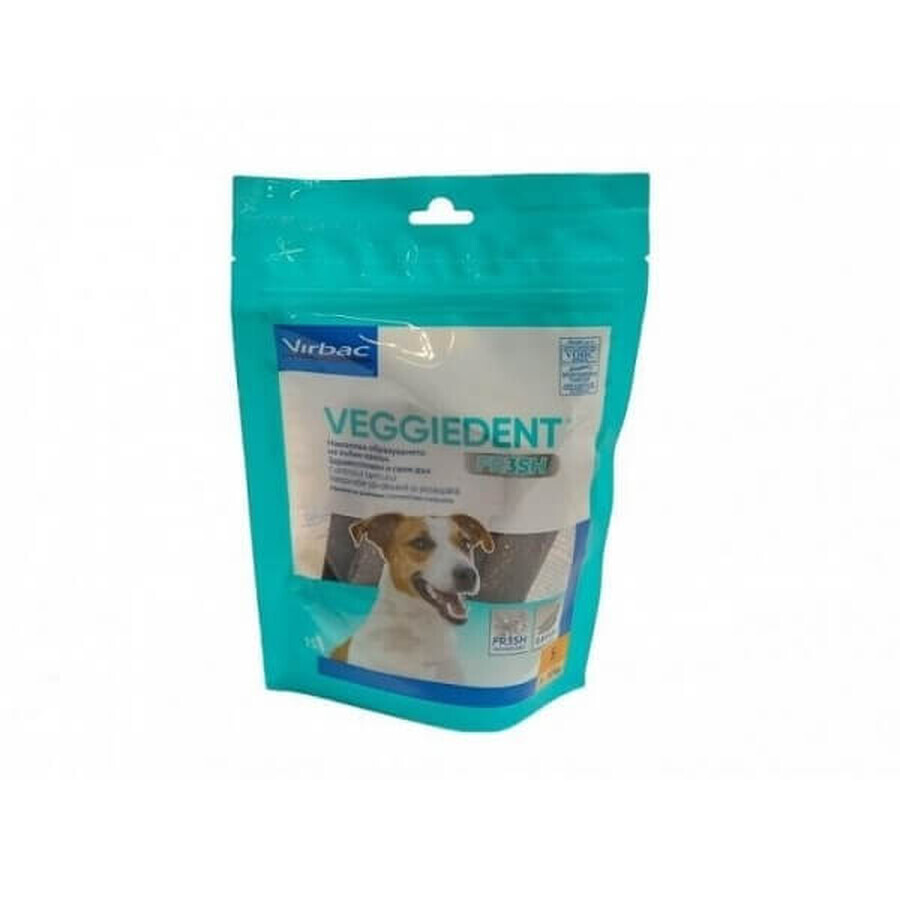 Sticks dentales para perros entre 5-10 kg Veggiedent Fr3sh S, 15 sticks, Virbac