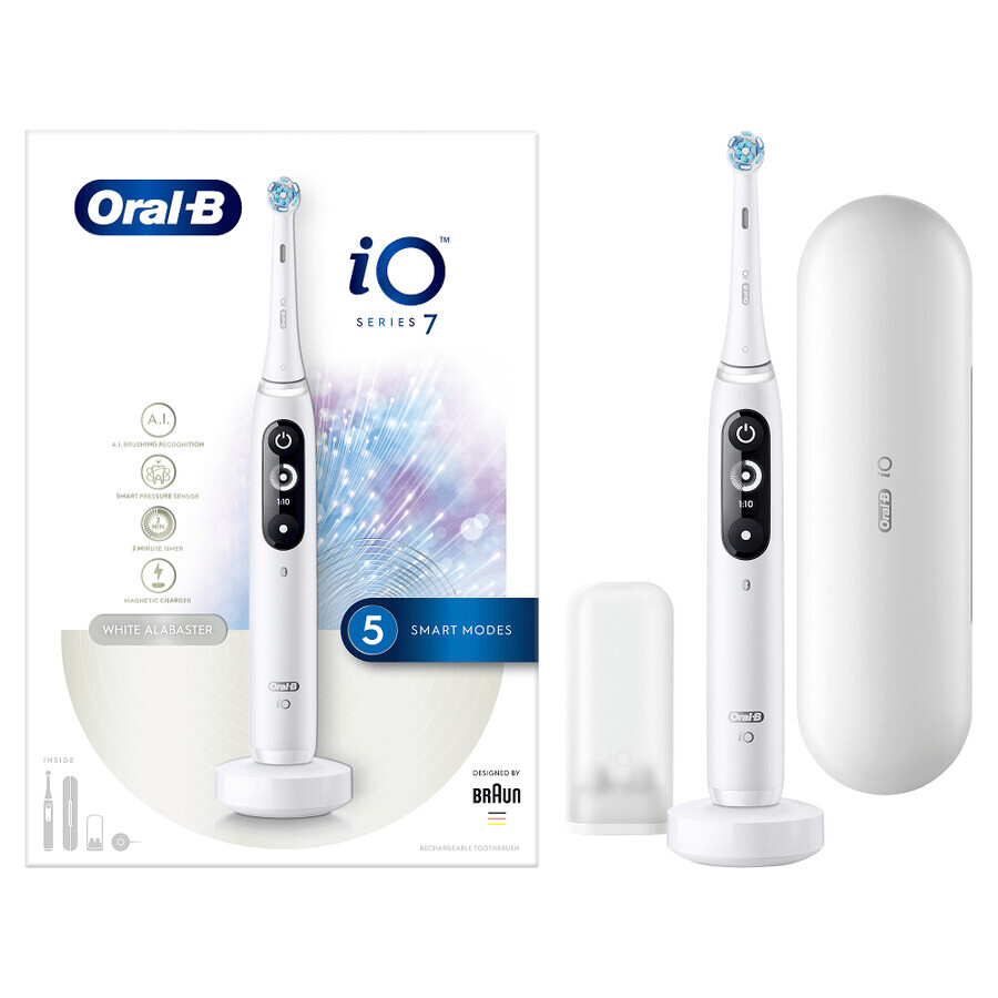 iO7 elektrische tandenborstel wit, Oral-B