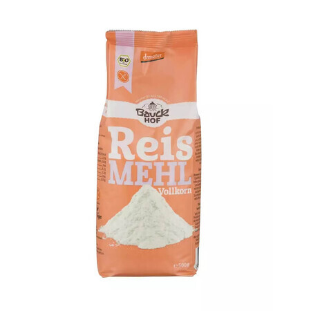 Biologisch Glutenvrij Volkoren Rijstmeel, 500 g, BauckHof