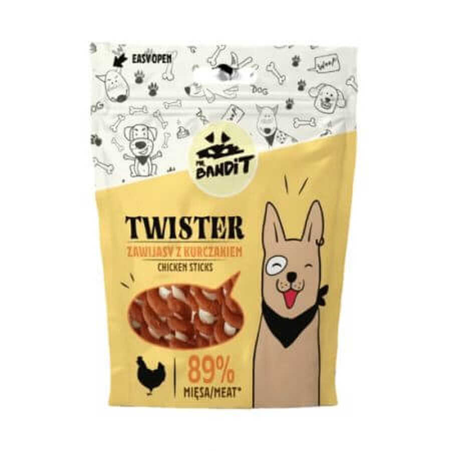 Premios de pollo para perros Twister Pollo, 80 g, Mr Bandit