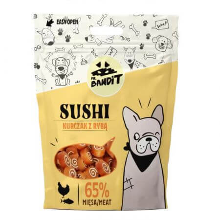 Chicken and fish treats for dogs Sushi, 80 g, Mr. Bandit