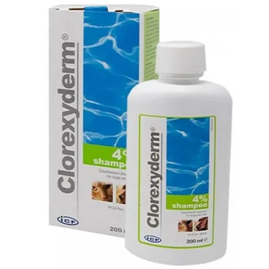 Dermatologisches Shampoo für Hunde und Katzen, 250 ml, Clorexyderm 4%