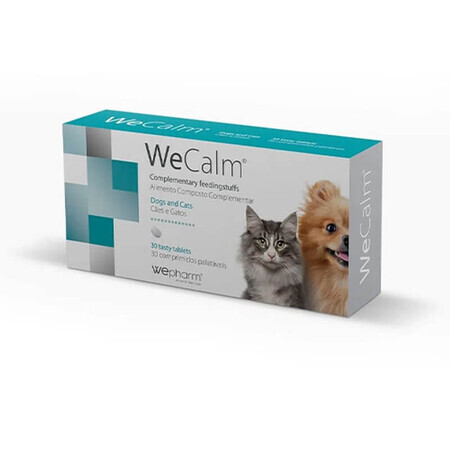 Suplemento antiestrés para perros y gatos WeCalm, 30 comprimidos, WePharm