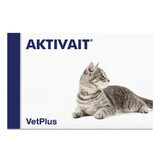 Suplemento contra los trastornos del sistema nervioso para perros y gatos Aktivait Cat, 60 cápsulas, VetPlus