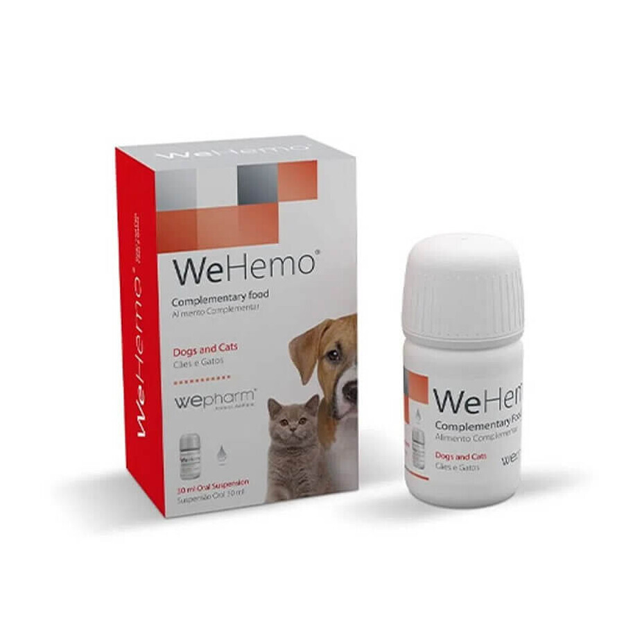 Supplement against anemia in the form of a bottle with a dosing syringe for dogs and cats WeHemo, 30 ml, WePharm