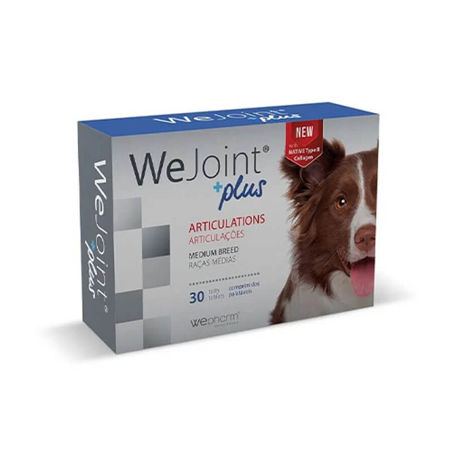 Suplemento antiinflamatorio articular para perros medianos WeJoint Plus Medium Breed, 30 comprimidos, WePharm