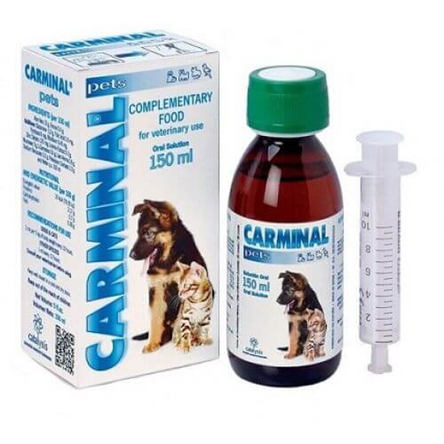 Suplemento contra los trastornos digestivos en perros y gatos Carminal Pets, 150 ml, Catalysis Vet