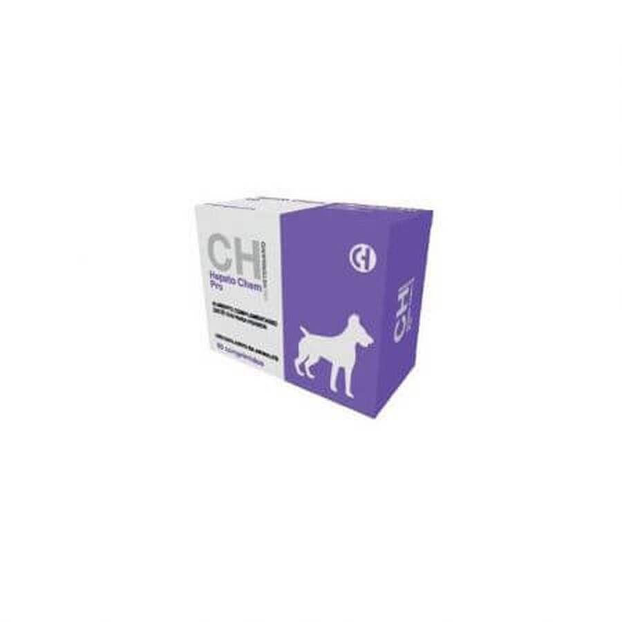 Nutritional supplement for liver support in medium-sized dogs Hepato Chem Pro, 200/50, 60 tablets, Chemical Iberica