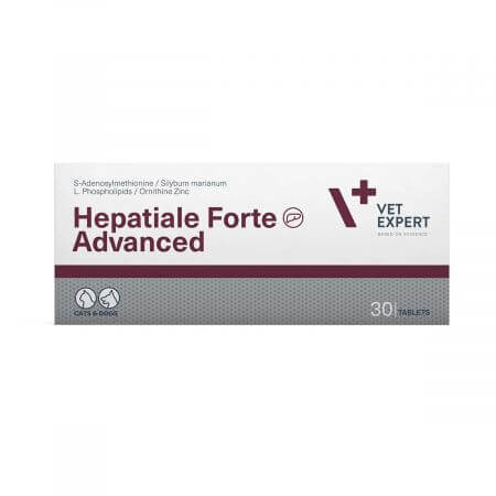 Supplement for strengthening liver functions in dogs and cats Hepatiale Forte Advanced, 30 tablets, VetExpert