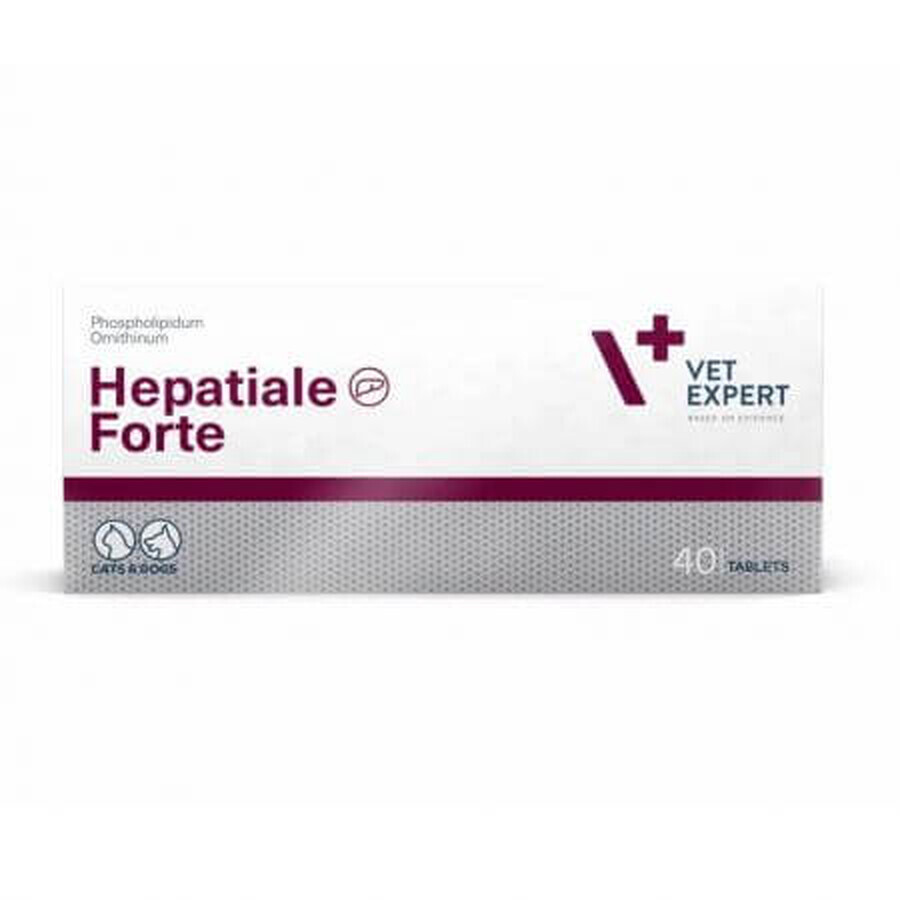 Supplement for strengthening liver functions in dogs and cats Hepatiale Forte, 40 tablets, VetExpert