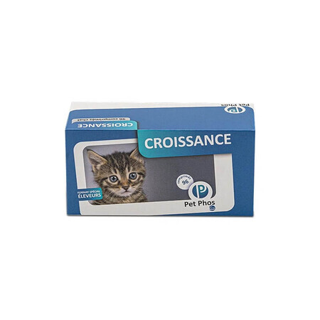 Vitamin-mineral supplement for cats Pet Phos Felin Croissance, 96 tablets, Ceva Sante