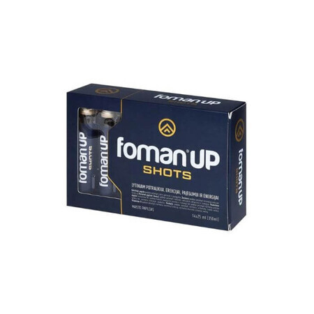 Foman UP Shots erección, potencia, libido, 14 unidades x 25 ml, Valentis