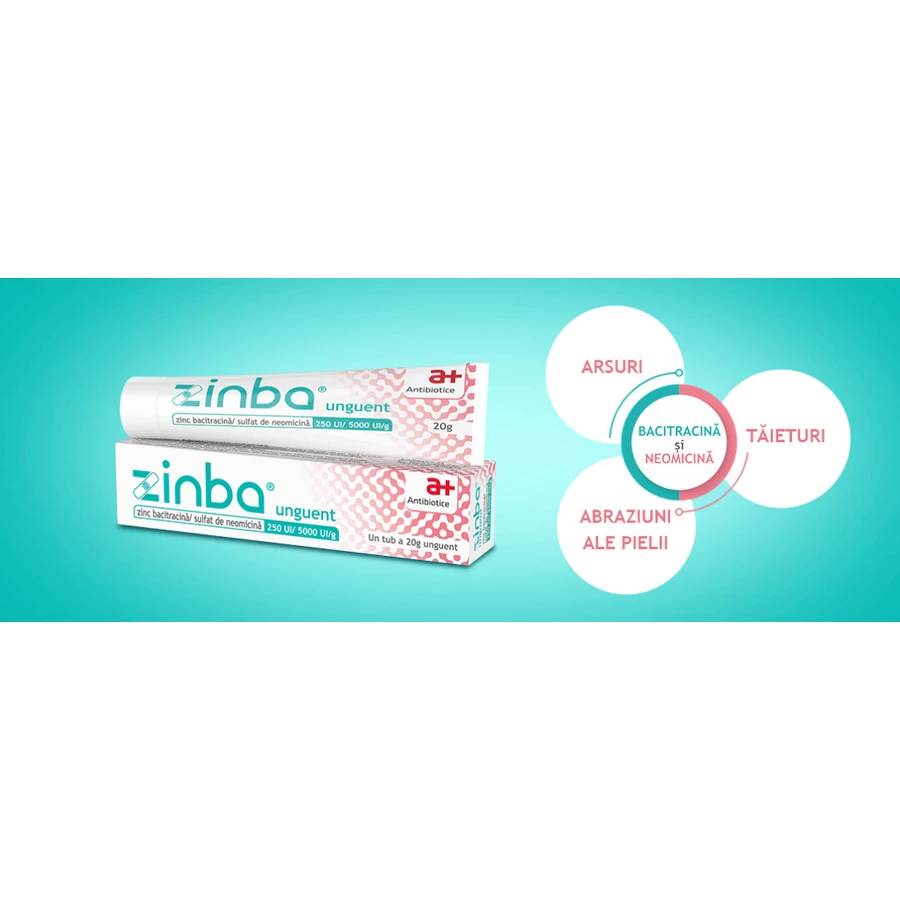 Zinba 250IU/ 5000IU/ g Pommade, 20 Grammes, Antibiotiques