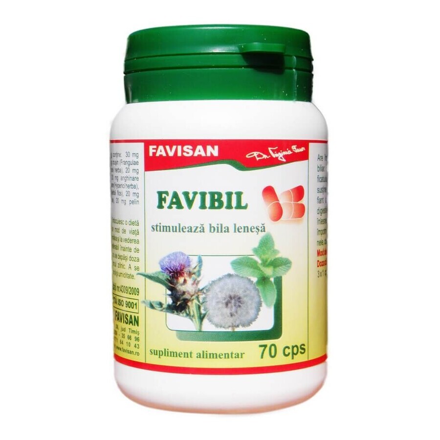 Favibil, 70 cápsulas, Favisan