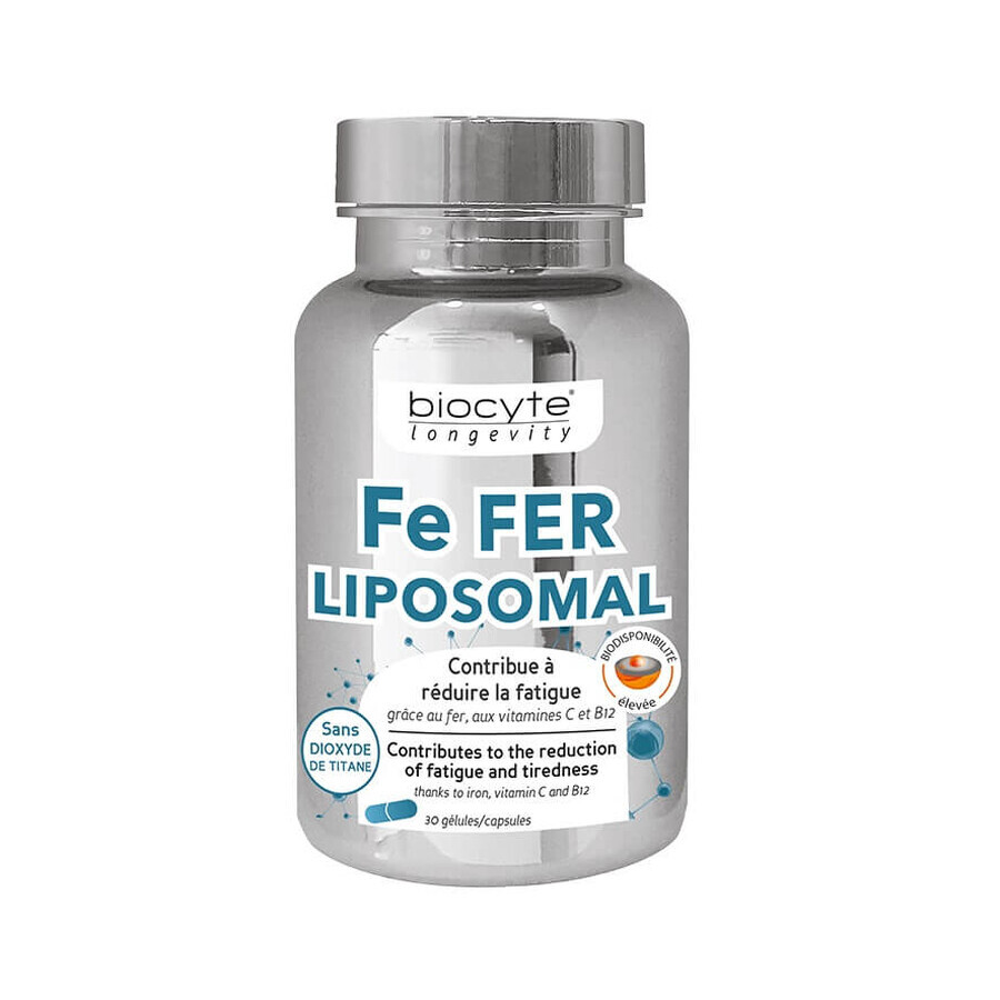 Fe Fer Lipozomal, 30 gélules, Biocyte