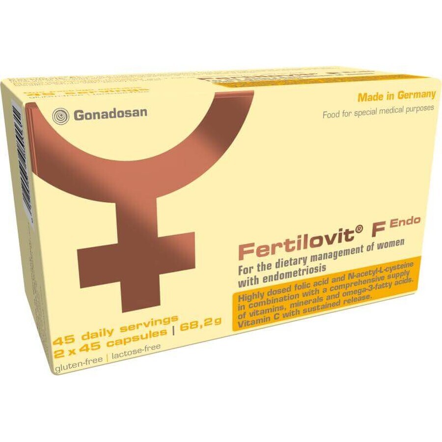 Fertilovit F ENDO, 2 x 45 cápsulas, Gonadosan