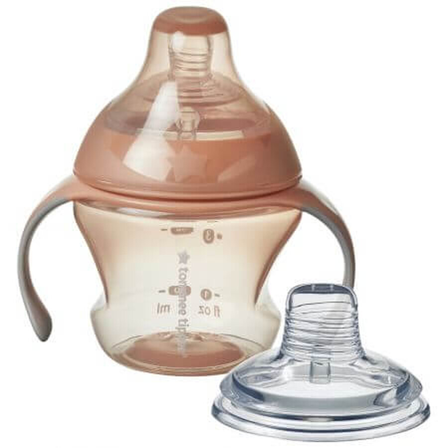 Vaso de transición con asas extraíbles, 4 - 7 meses, Naranja, 150 ml, Tommee Tippee