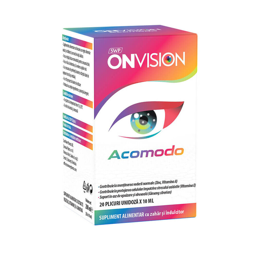 Onvision Acomodo, 20 sobres, Sun Wave Pharma