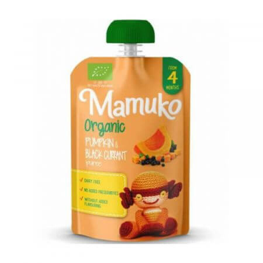 Organic pumpkin and cashew puree, + 4 months, 100 g, Mamuko