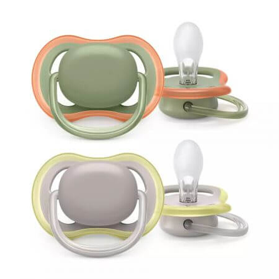 Succhietti Ultra Air, 6-18 mesi, 2 pezzi/Neutro, Philips Avent