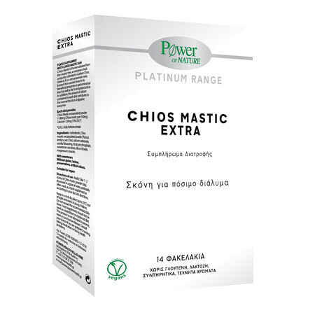 Chios Mastic Gama Extra Platino, 14 bolsitas, Power of Nature