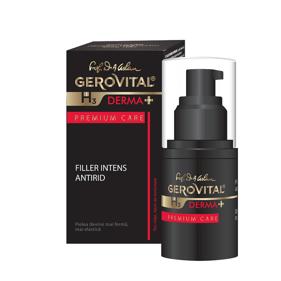 Gerovital H3 Derma+ Cuidado Premium Relleno Antiarrugas Intenso, 15 ml, Farmec