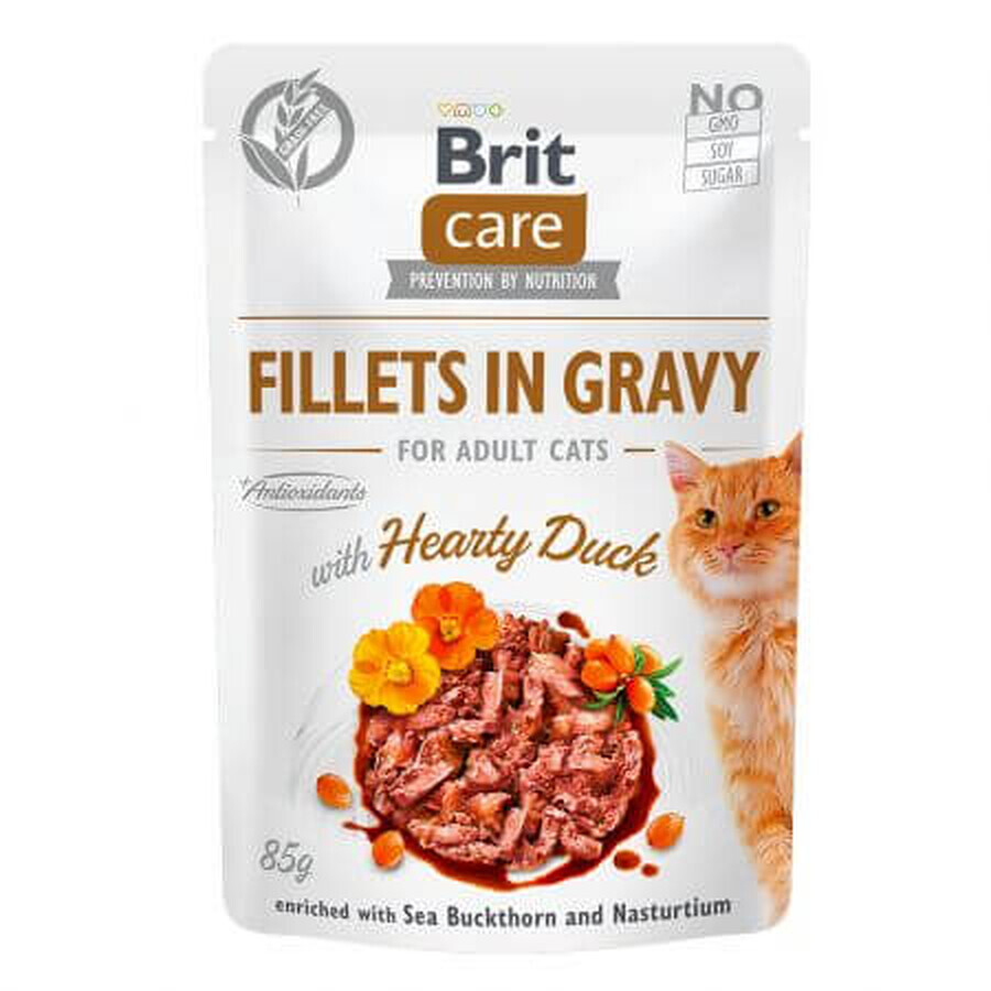 Brit Care Filetes en salsa con pato, 85 g, Brit