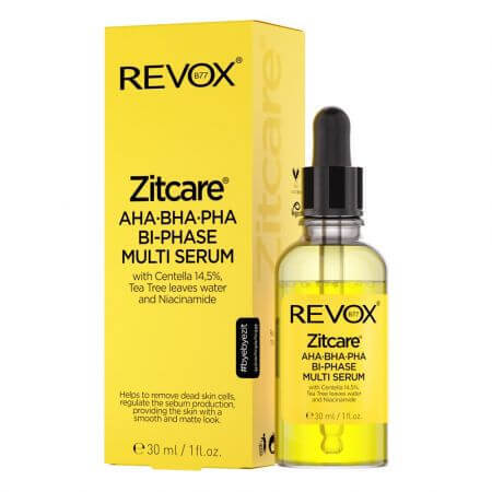 Siero bifasico con AHA BHA PHA Zitcare, 30 ml, Revox